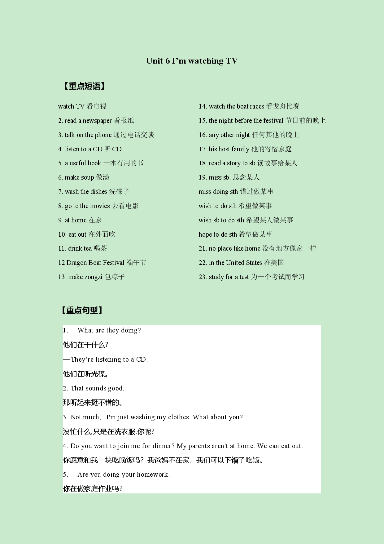 Unit 6-【精品课】2022-2023学年七年级英语下册复习手册（人教版）  .docx 第1页