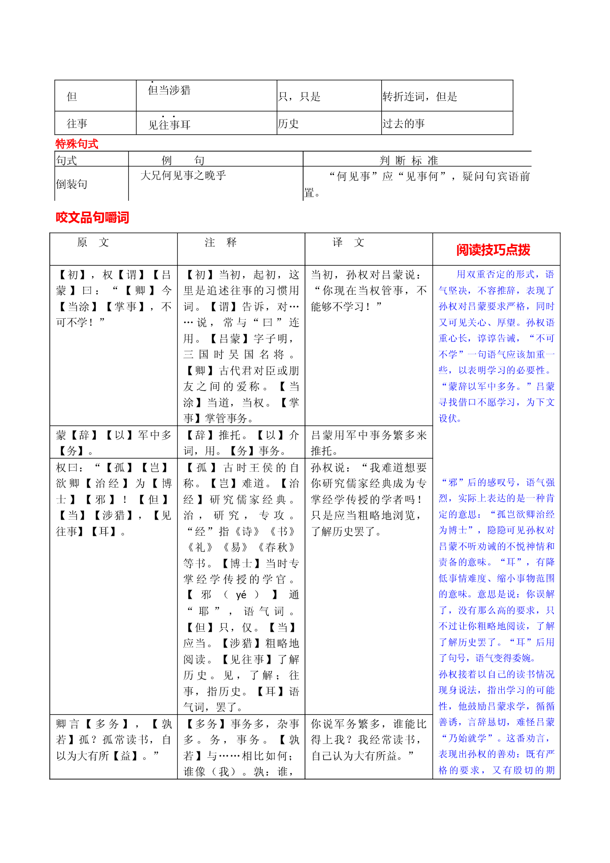 《孙权劝学》-2022-2023学年七年级下册语文文言文备课参考（部编版）.docx 第2页