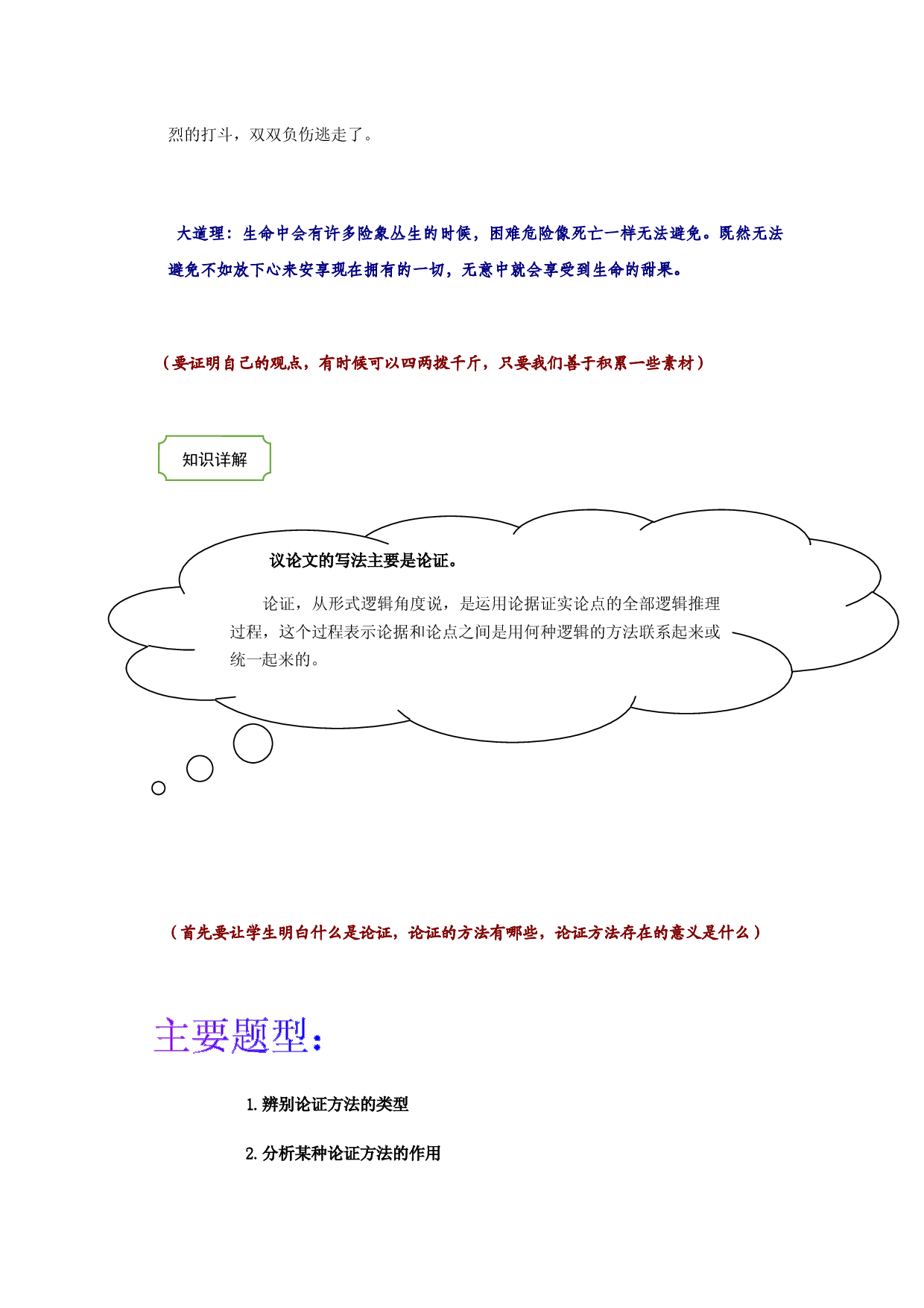 2021中考热点专题议论文之论证方法（知识点梳理+练习）.docx 第2页