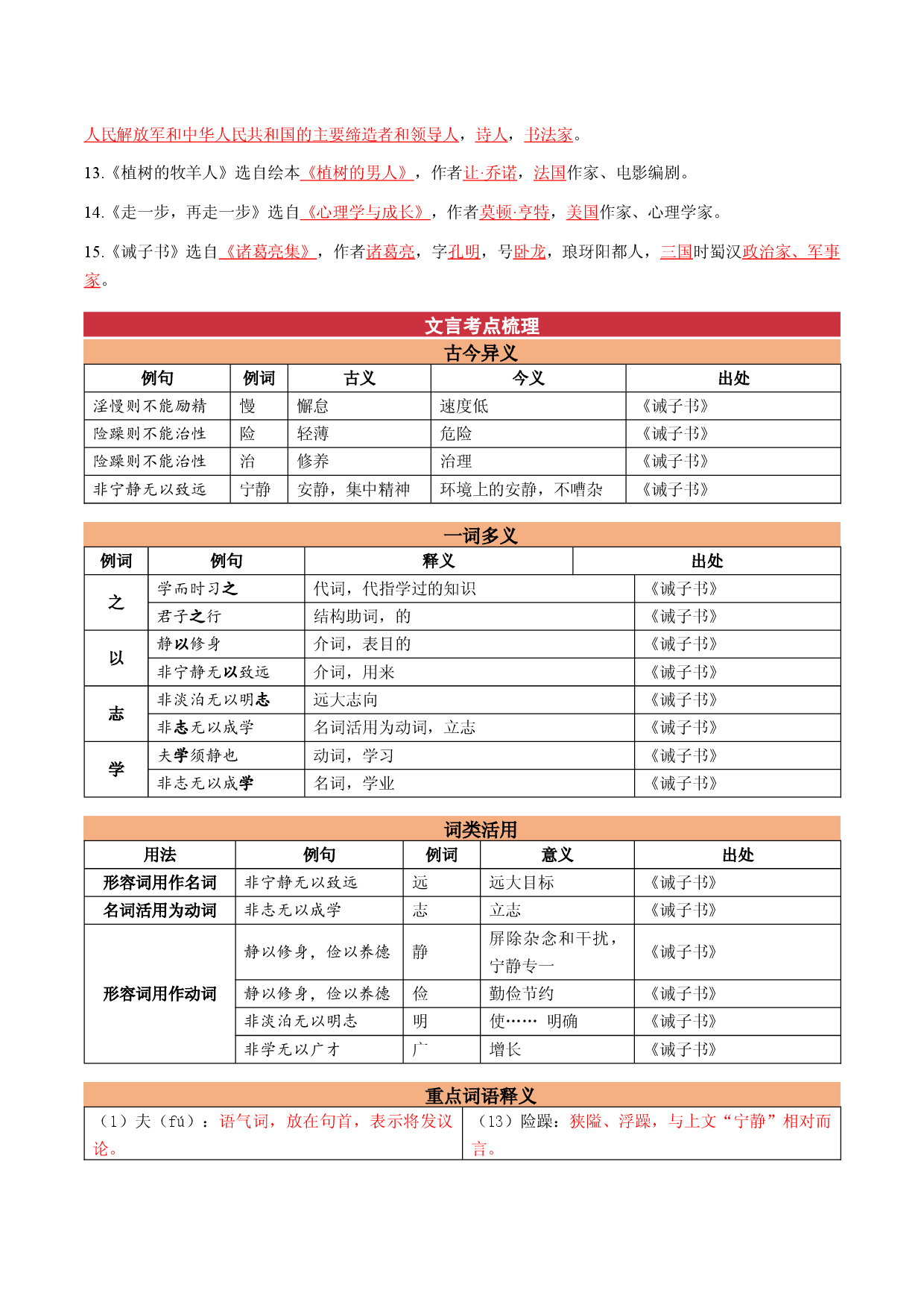 第四单元（知识清单）2022-2023学年七年级语文上册同步备课系列（部编版）.docx 第2页