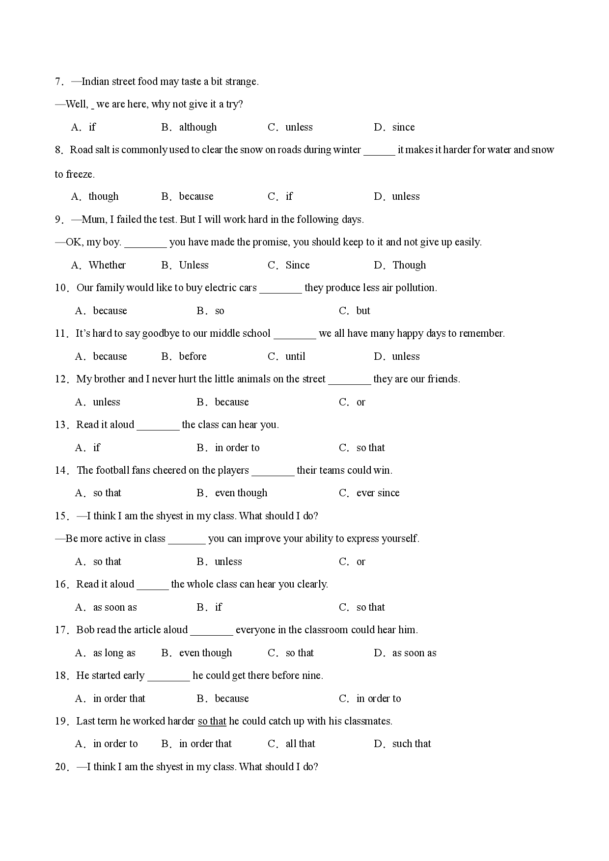 Module 3【刷语法】原因和目的状语从句(重点语法提升练)-2023-2024学年九年级英语上册单元模块满分必刷题（外研版）.docx 第2页