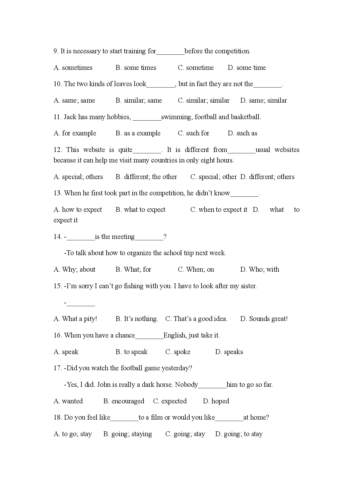 译林版八年级下册英语Unit 6单项选择专项练习（含答案）.docx 第2页