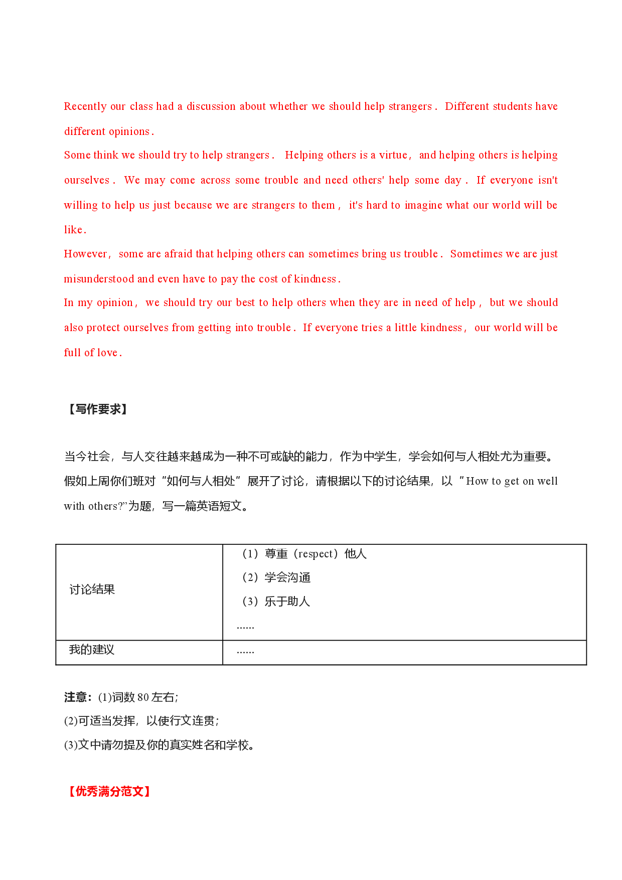 满分作文04篇 团结互助-备战2022年中考英语作文热点话题押题预测（全国通用）.docx 第2页