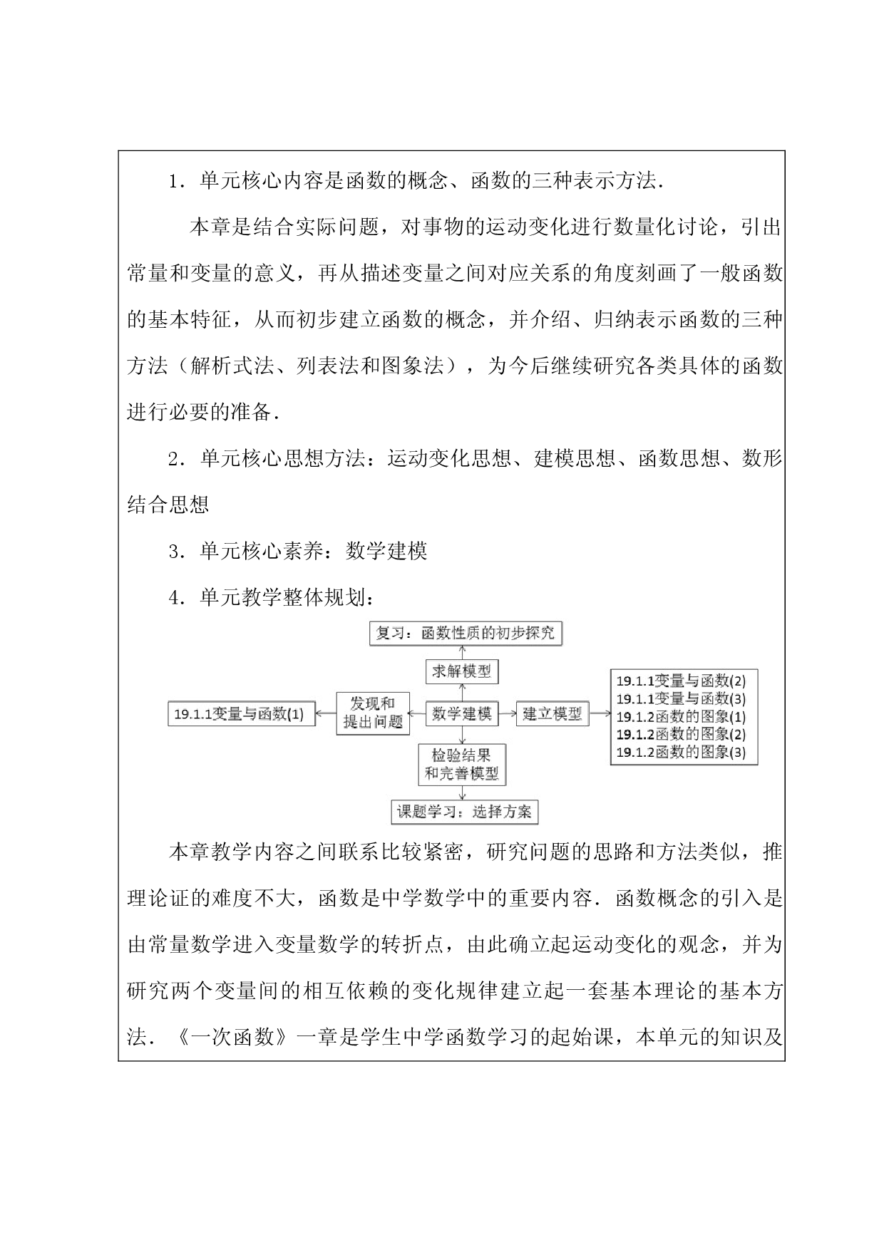 第19章 一次函数 单元整体教学设计    2022--2023学年人教版八年级数学下册.docx 第2页