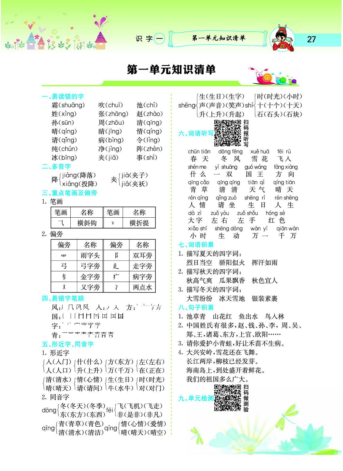 语文详解1年级下知识清单.pdf 第1页