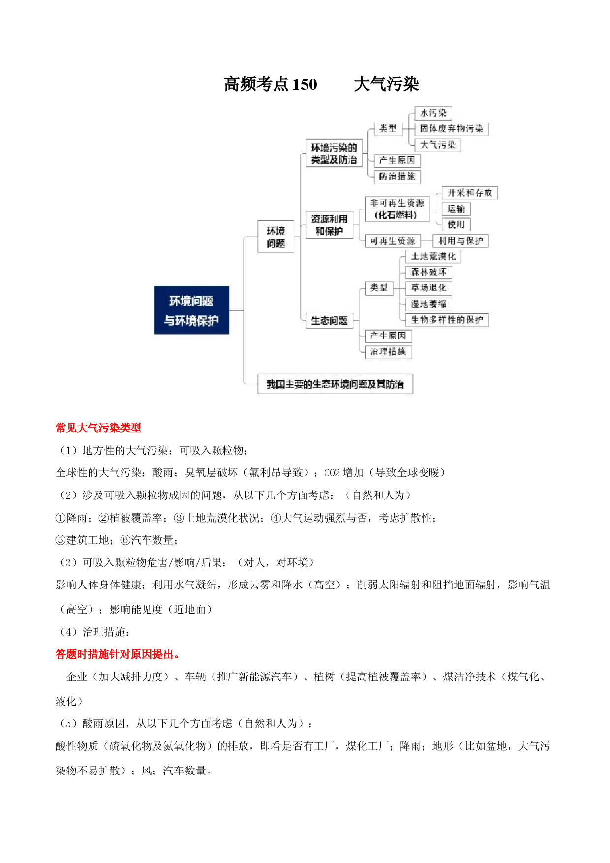 地理热点96 大气污染-备战2022年高考地理全二轮复习高频考点狙击与专项突破.docx 第1页