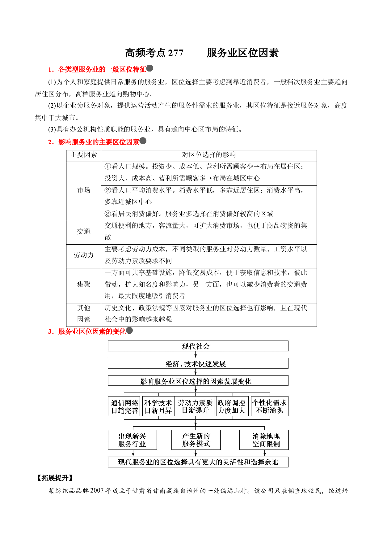 地理热点223 服务业区位因素-备战2022年高考地理全二轮复习高频考点狙击与专项突破.docx 第1页