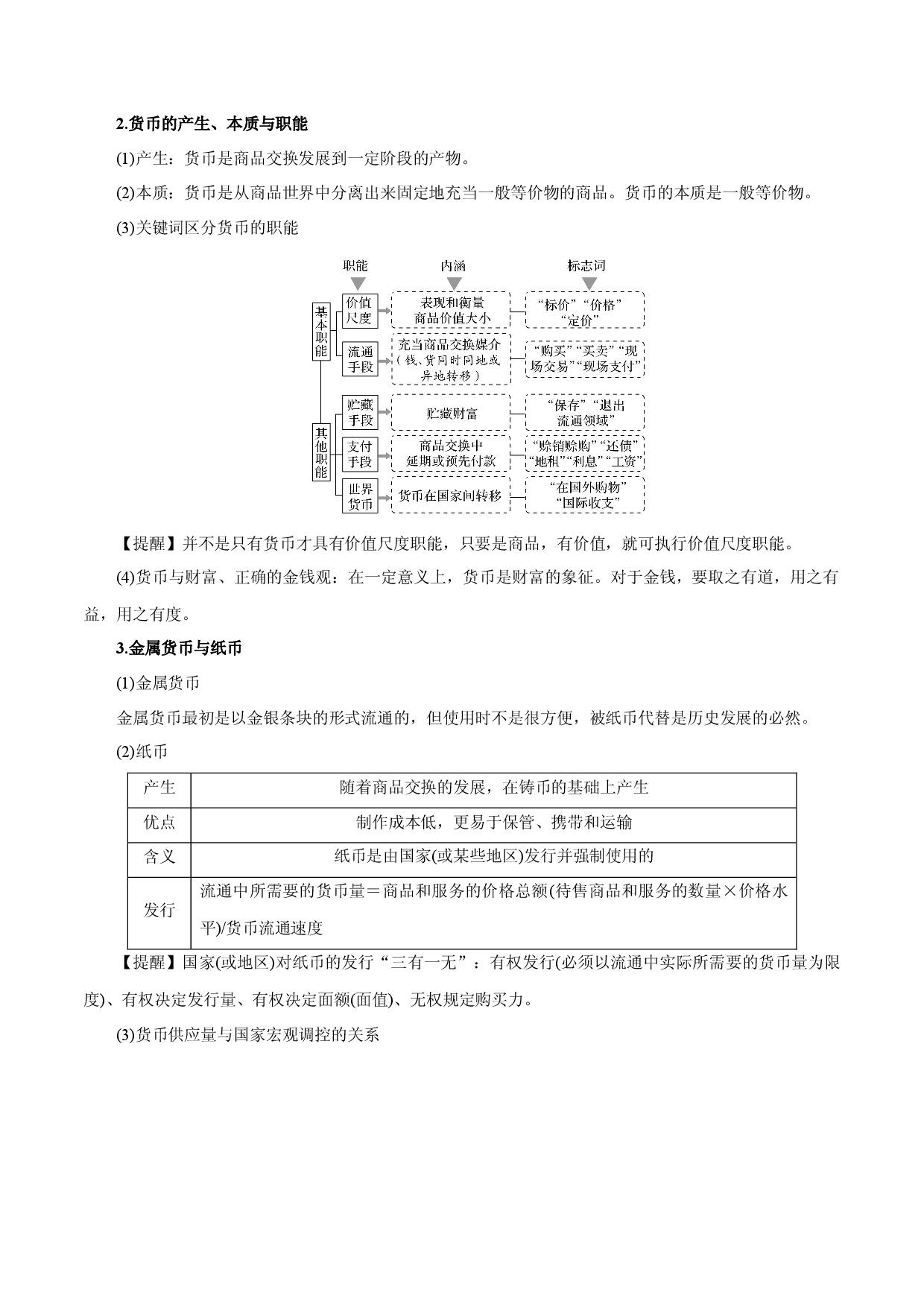 考点01 神奇的货币-备战2021年高考政治一轮复习考点帮.docx 第2页