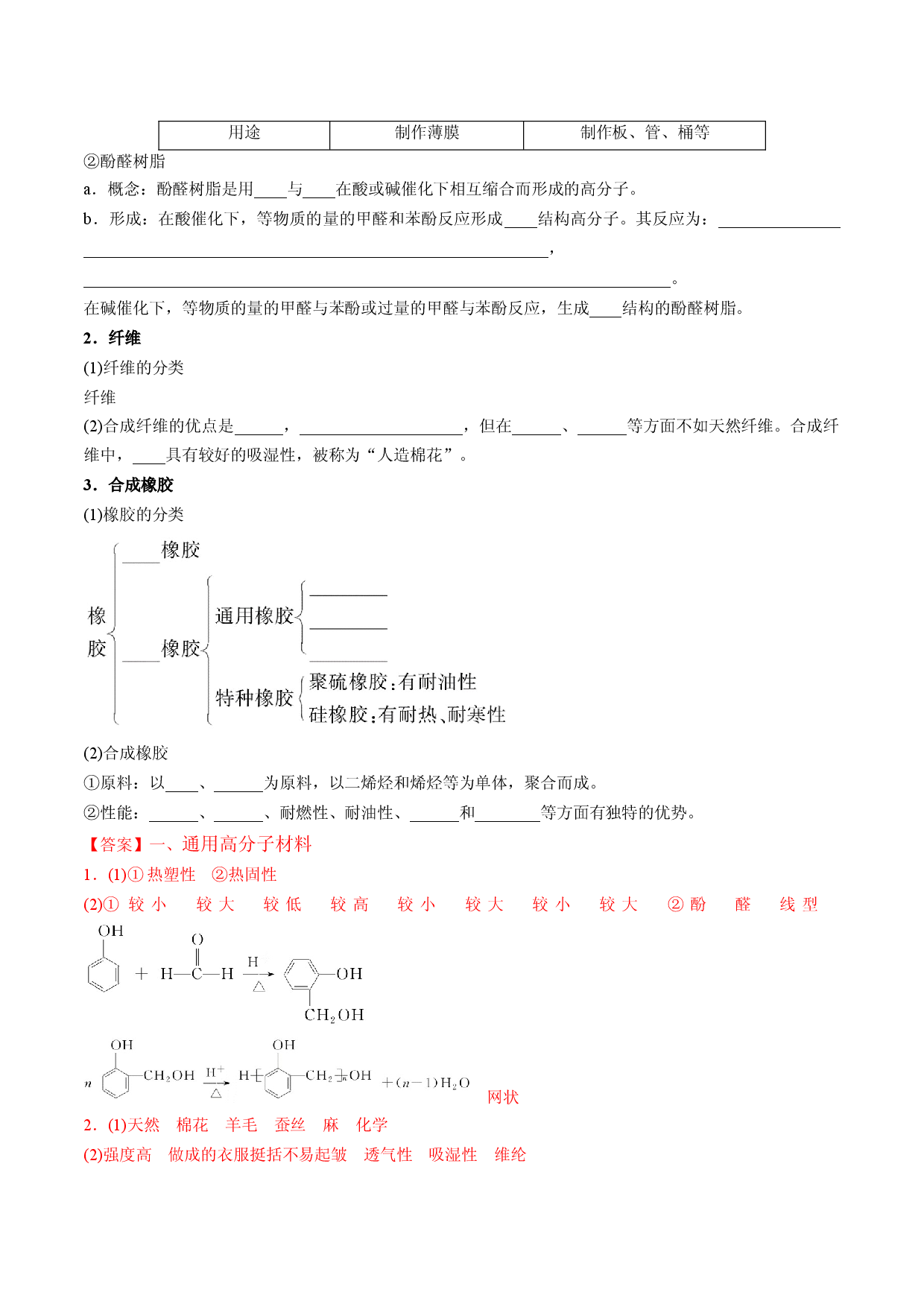 第16讲 高分子材料（教师版）-2022-2023学年高二化学同步精品讲义（人教2019选择性必修3）.docx 第2页