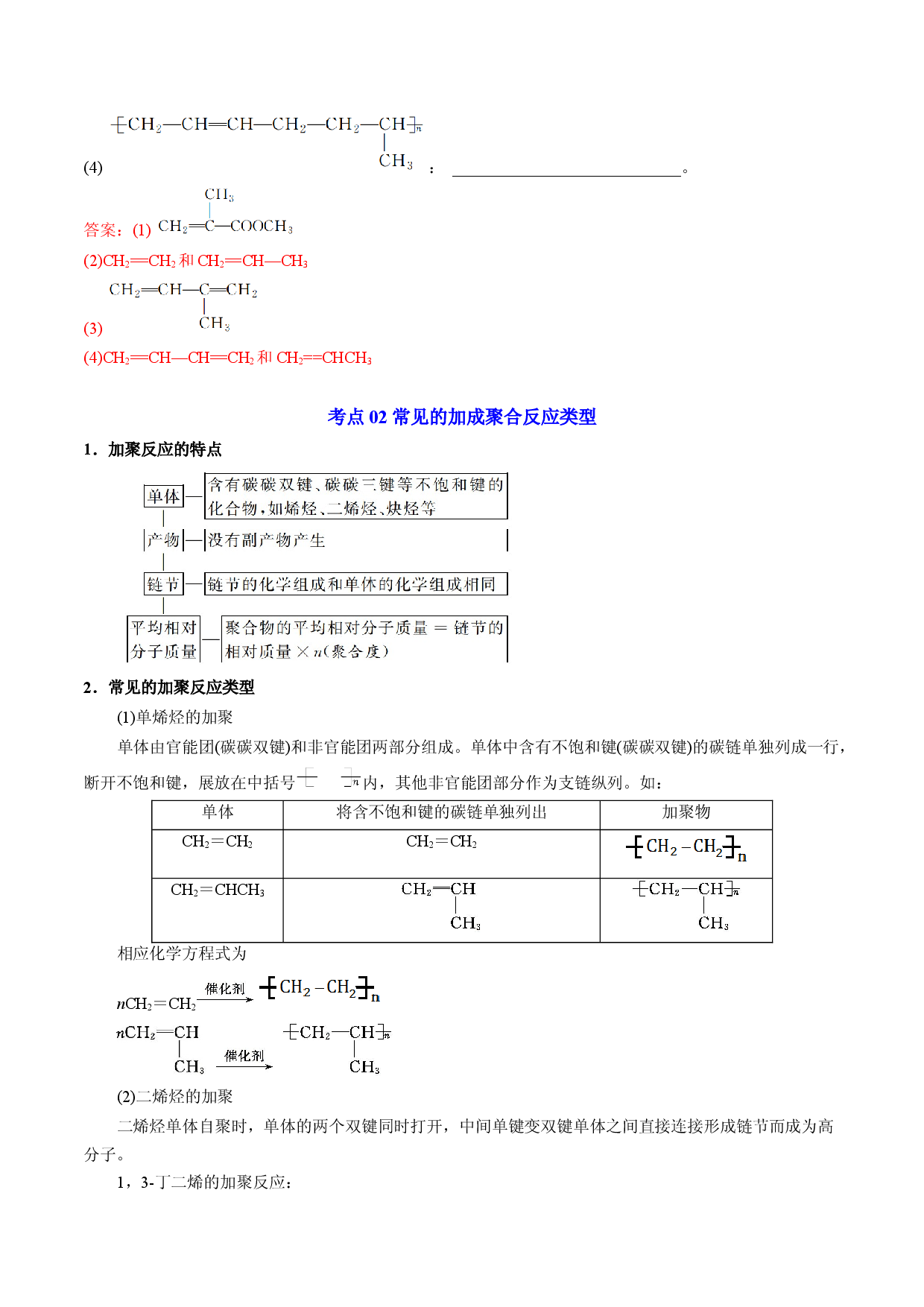第五章 合成高分子【过知识】2022-2023学年高二化学单元复习过过过（人教版2019选择性必修3）.docx 第2页