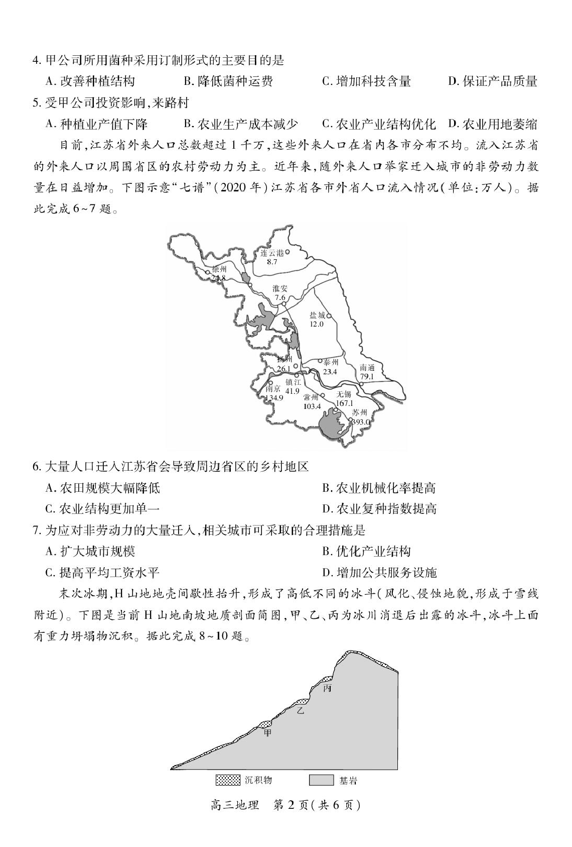 江西省上进联考2024-2025学年高三下学期3月联合检测地理试卷（含答案）.pdf 第2页