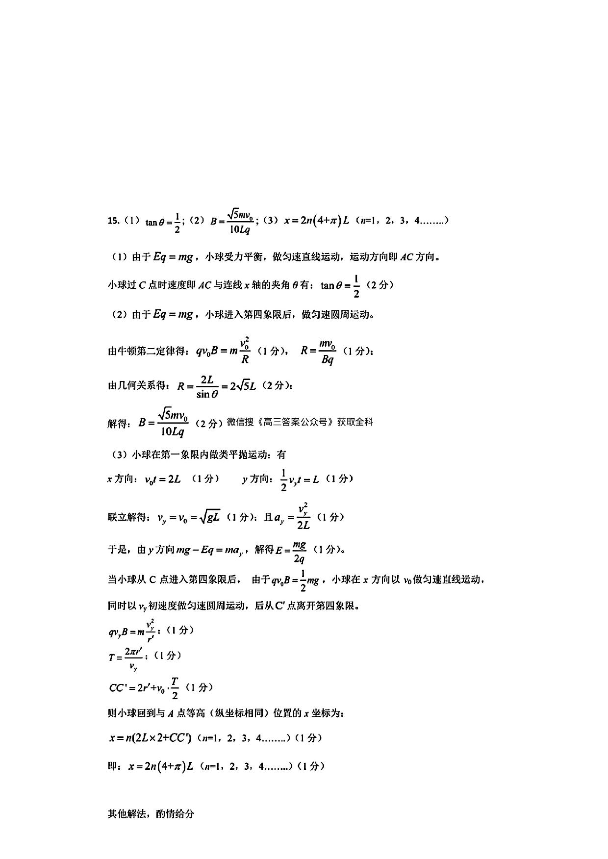 东北三省三校一模2025年高三第一次联合模拟考试物理答案.pdf 第2页
