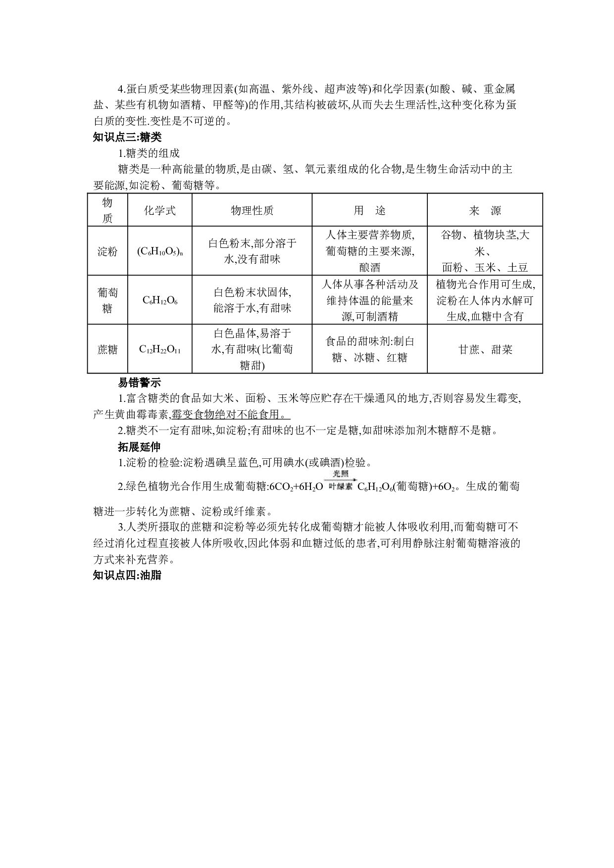 2020人教部编版九年级化学下册第十二单元化学与生活知识点.doc 第2页