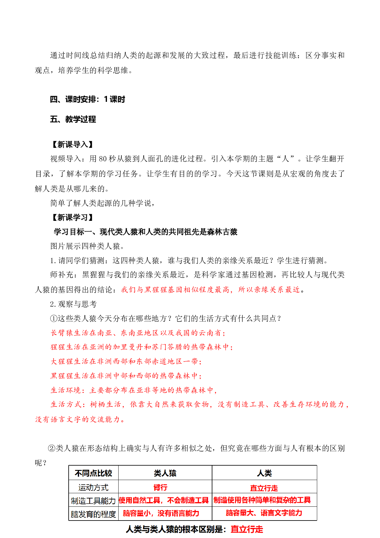 4.1.1 人类的起源和发展（教学设计）-（hz102试卷）七年级生物下册同步备课系列（人教版）.docx 第2页