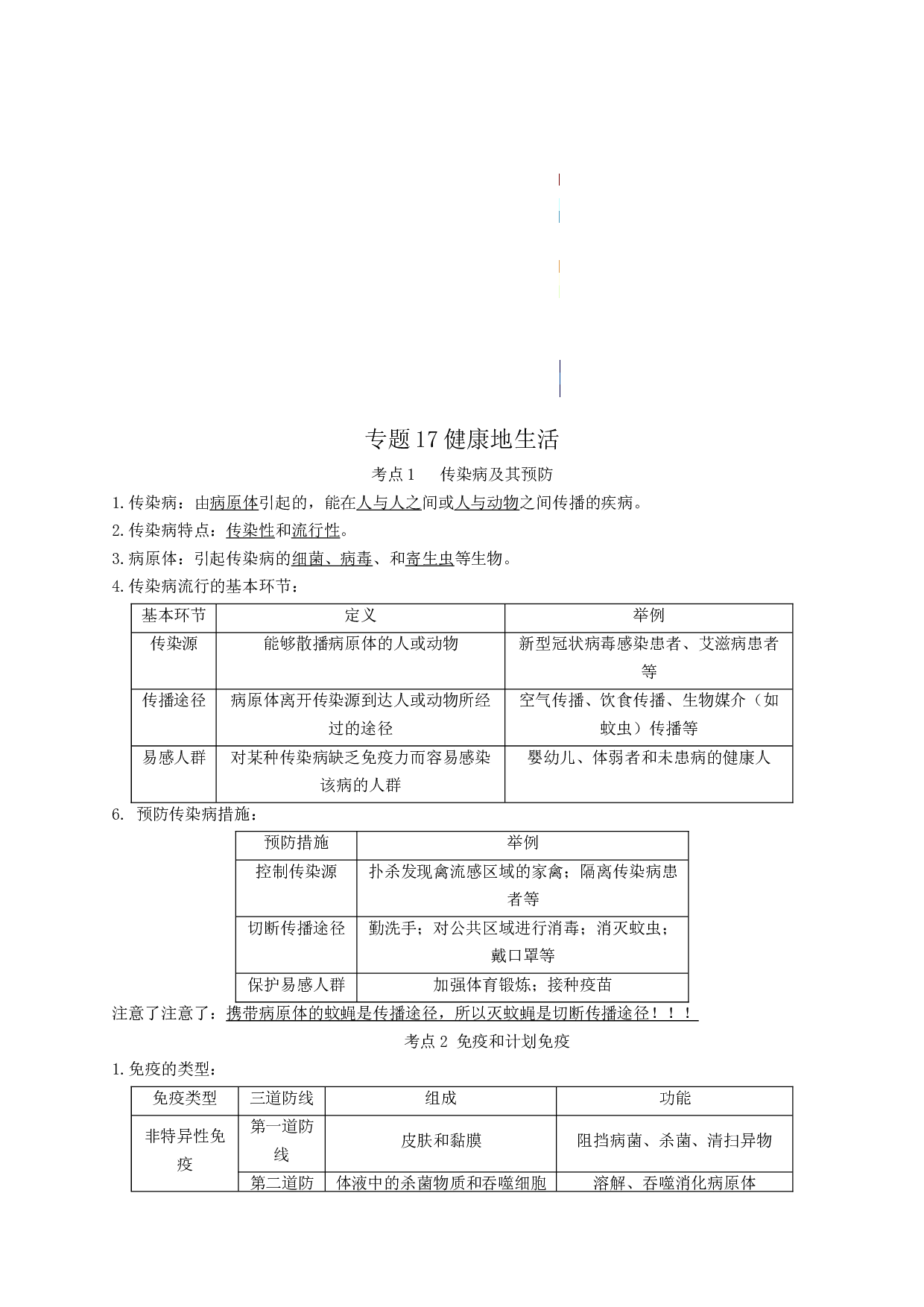 专题17 健康地生活（知识帮）-备战2023年中考生物一轮复习考点帮（全国通用）.docx 第1页