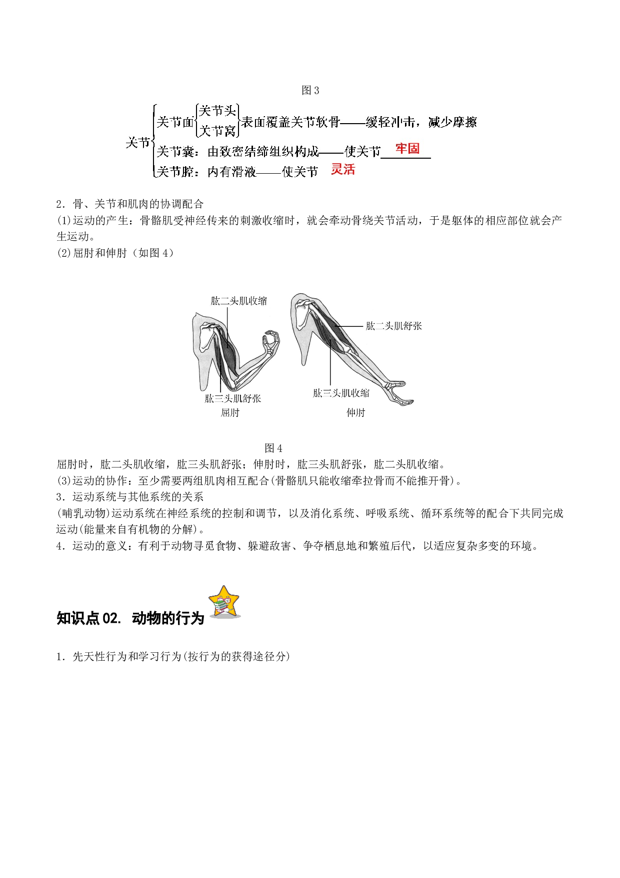 第二章 动物的运动和行为（单元知识清单）- （hz102试卷）八年级生物上册同步备课系列（人教版）.docx 第2页