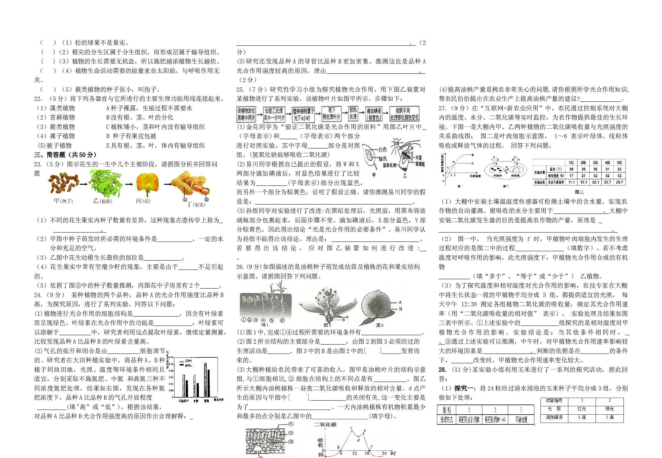 2023年湖南省中考生物复习卷（二）.docx 第2页