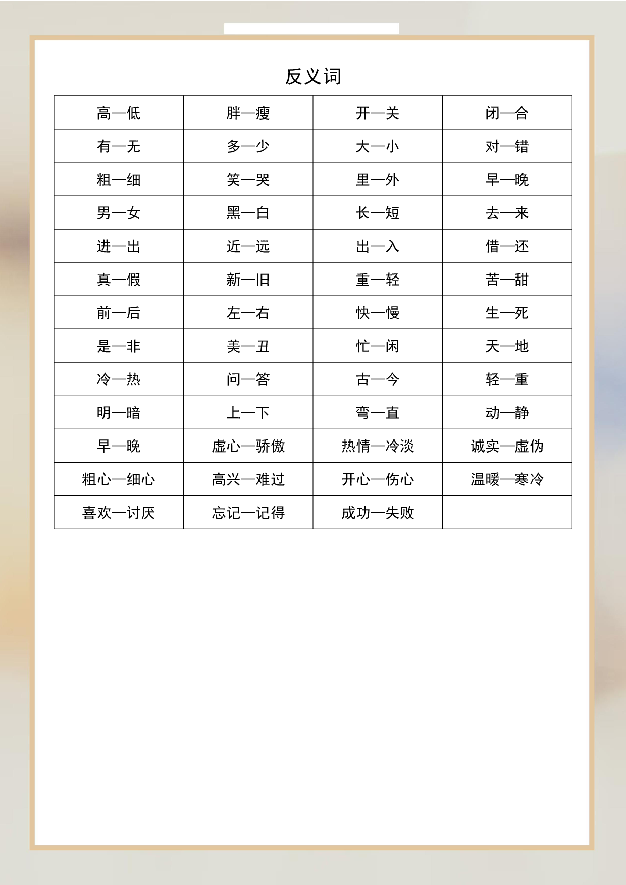 一年级-语文近义词和反义词.pdf 第2页