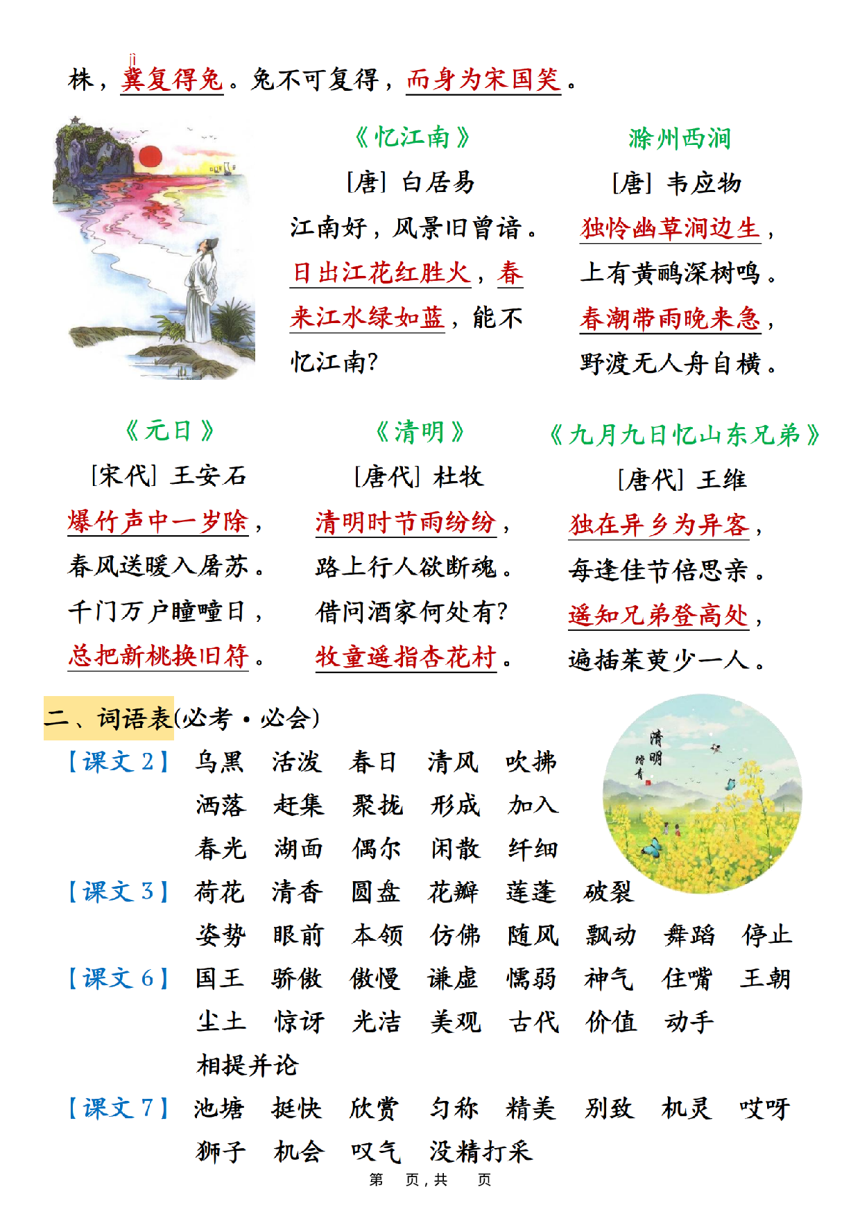 三年级下册语文期中必背知识点汇总（15页）.pdf 第2页