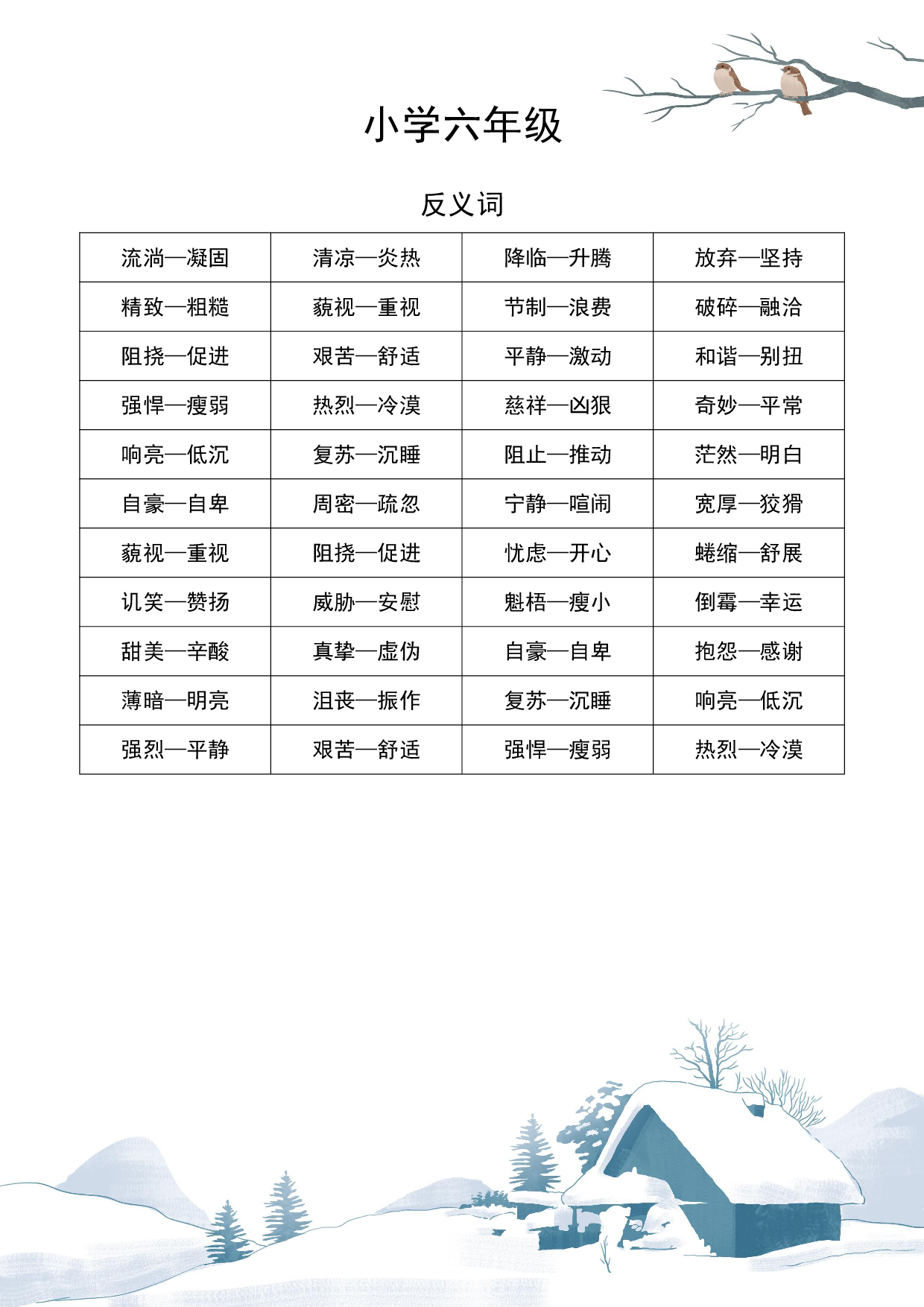 六年级-语文近义词和反义词-.pdf 第1页