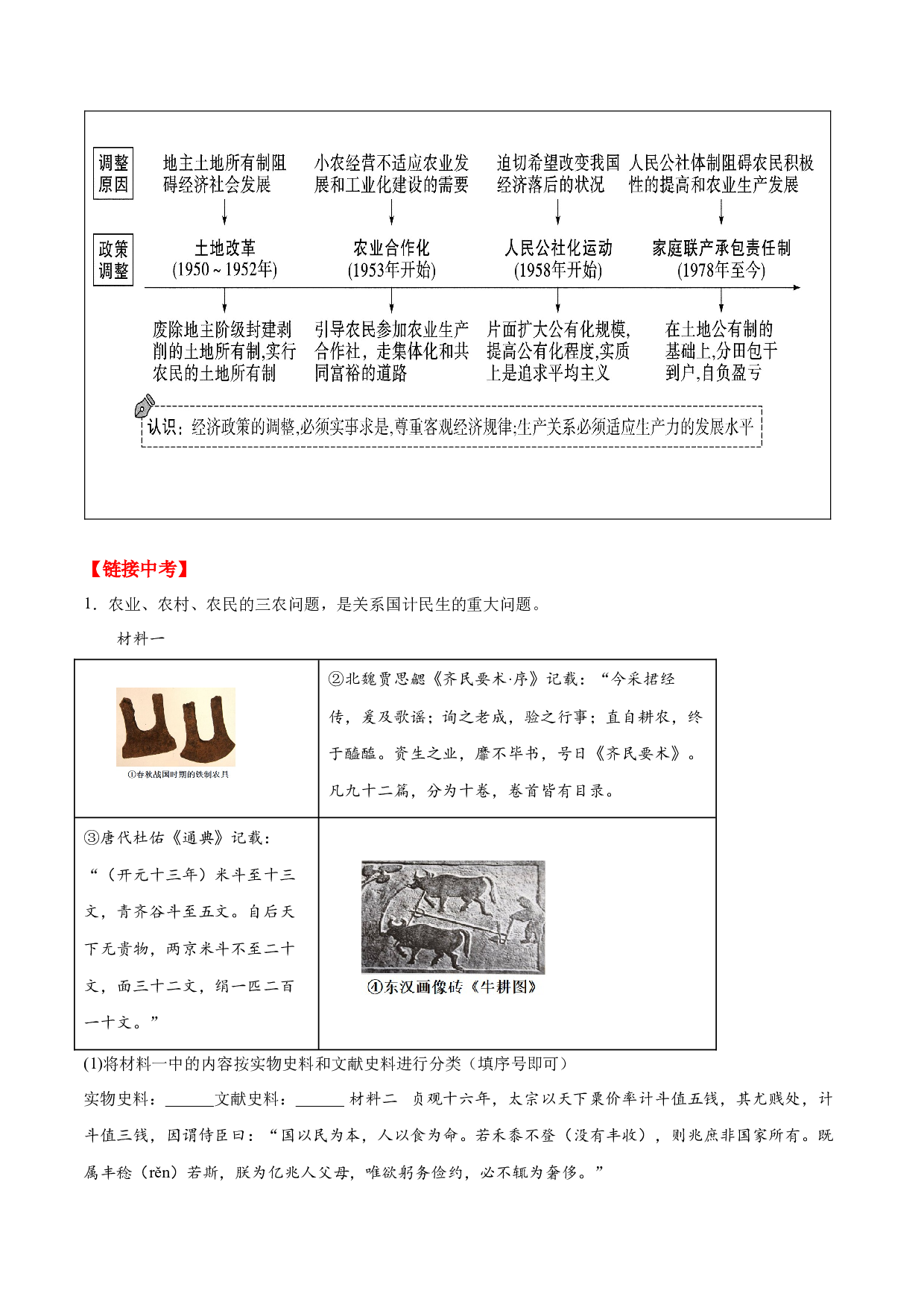 押大题03 2022年政府工作报告：三农问题-2022年中考历史考前押大题.docx 第2页