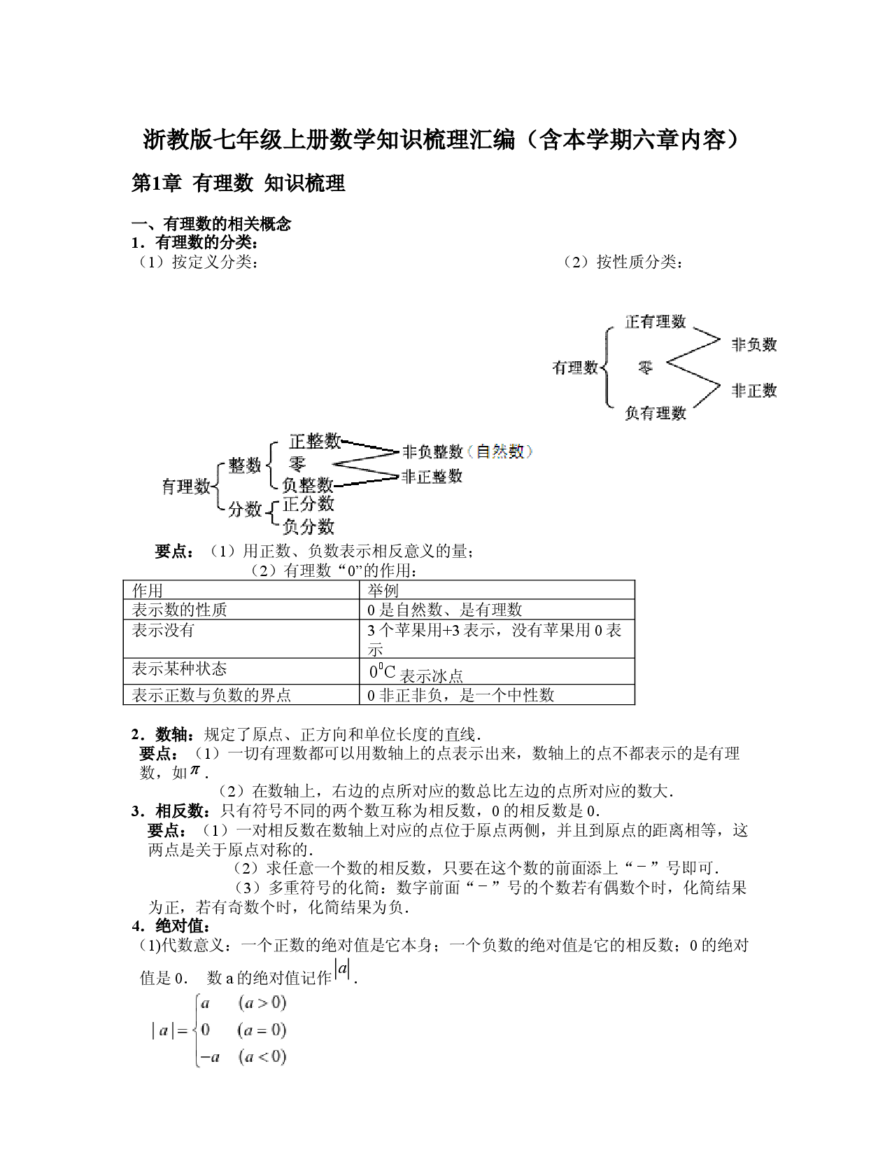 七年级上册数学知识梳理（本学期汇编）-2022-2023学年七年级数学上册期中期末挑战卷（浙教版，浙江专用）.docx 第1页