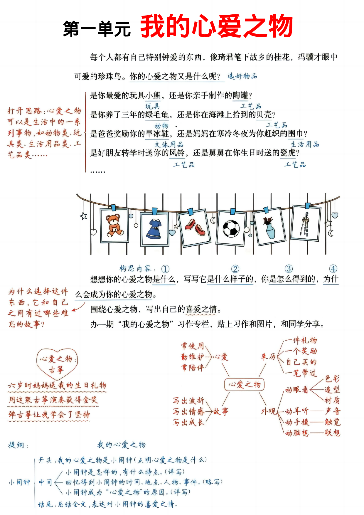 《五年级上册语文1-8单元习作详解》五年级 语文 第1页