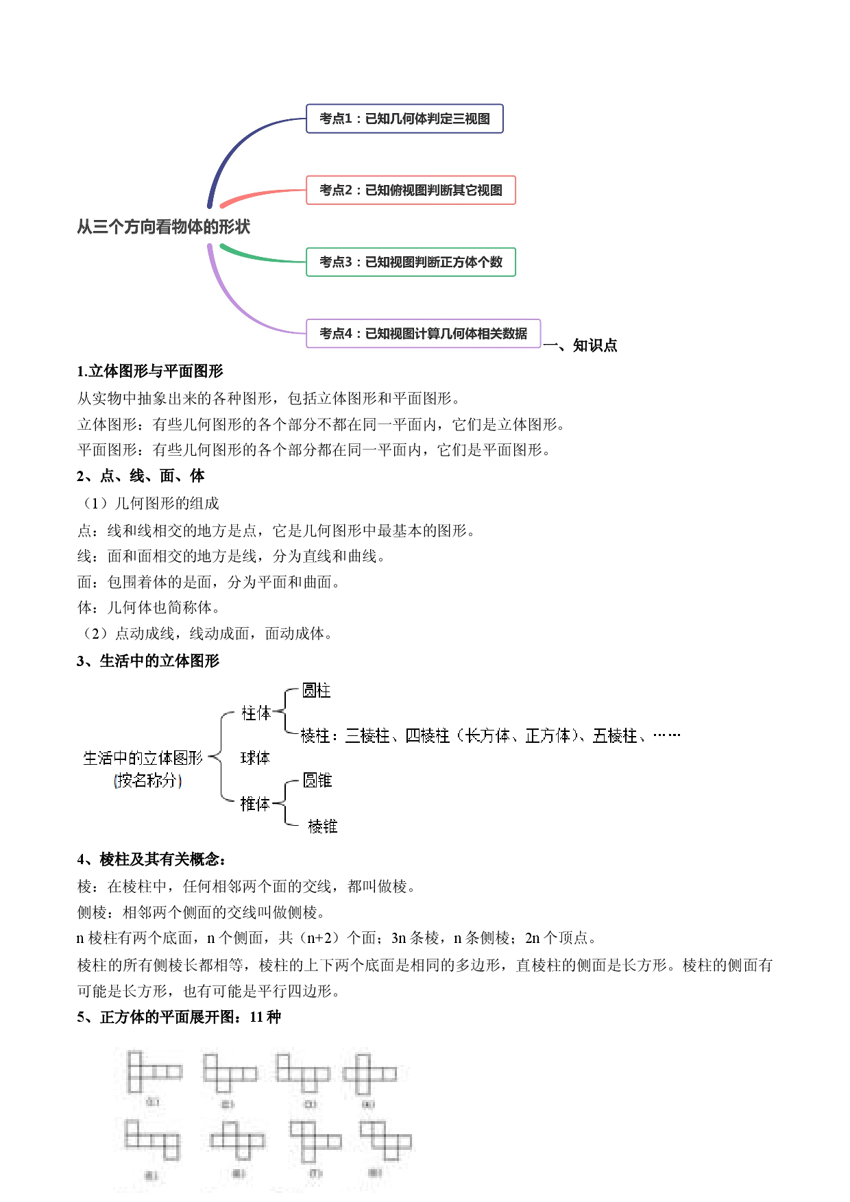 4.1 几何图形讲练（原卷版）人教数学七年级上册课时同步练习.docx 第2页