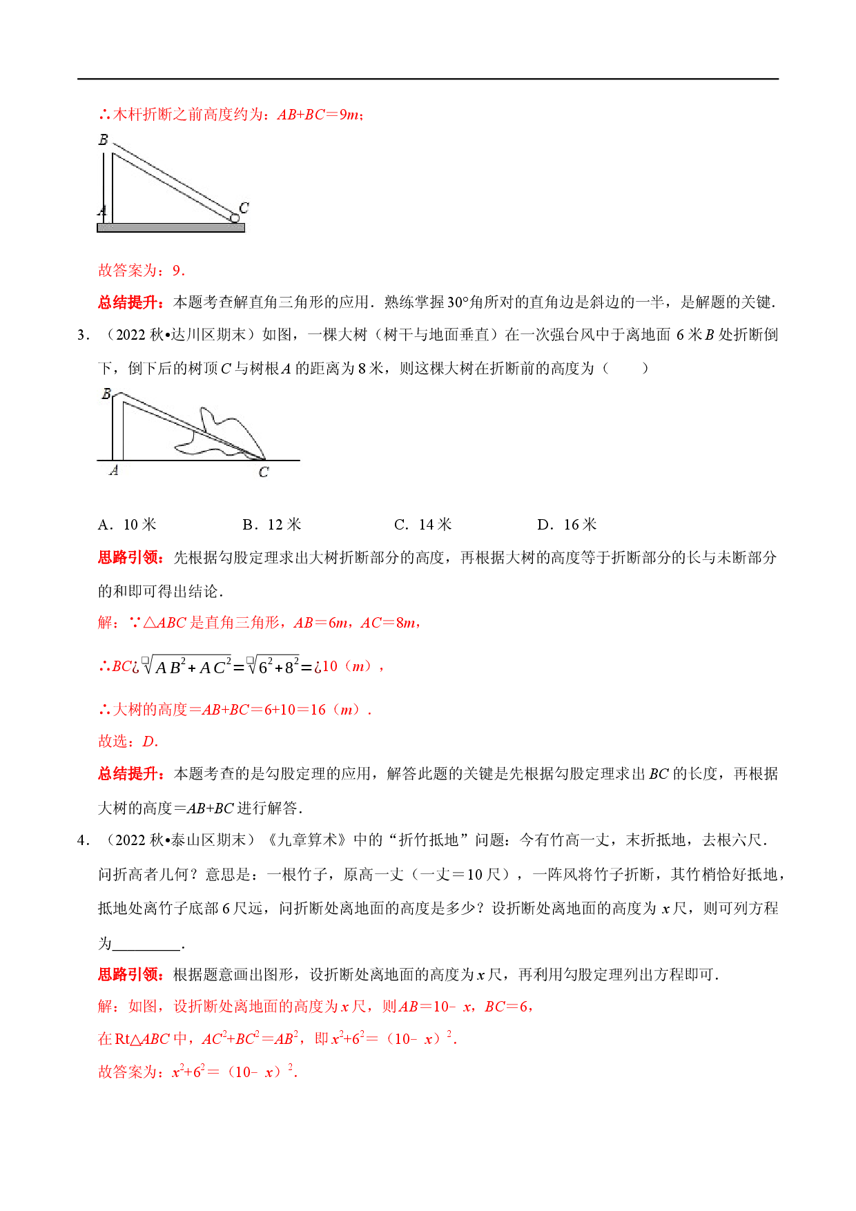 专题12 勾股定理的实际应用分类训练（解析版）.docx 第2页