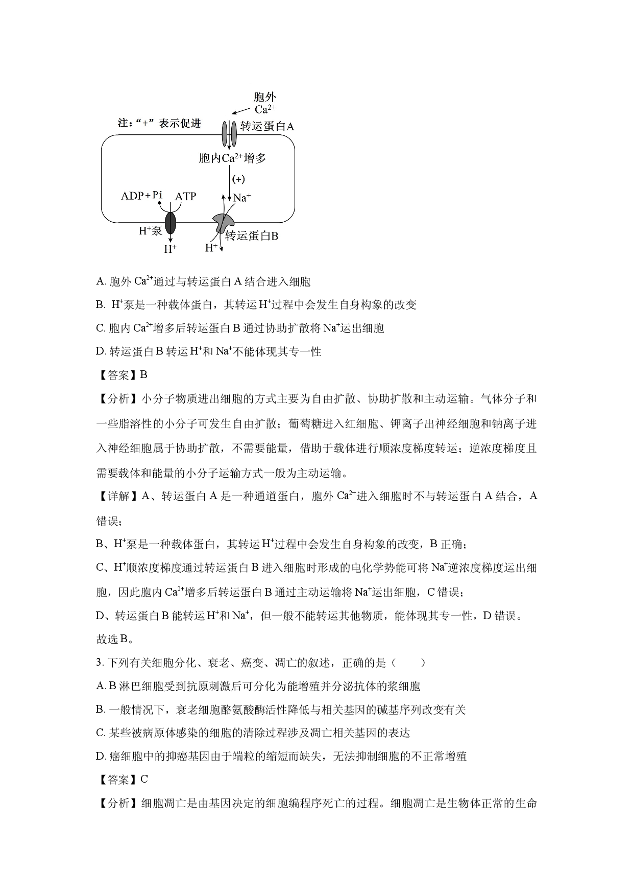 生物试卷陕西安康市2025届高三模拟预测(含参考解析).docx 第2页