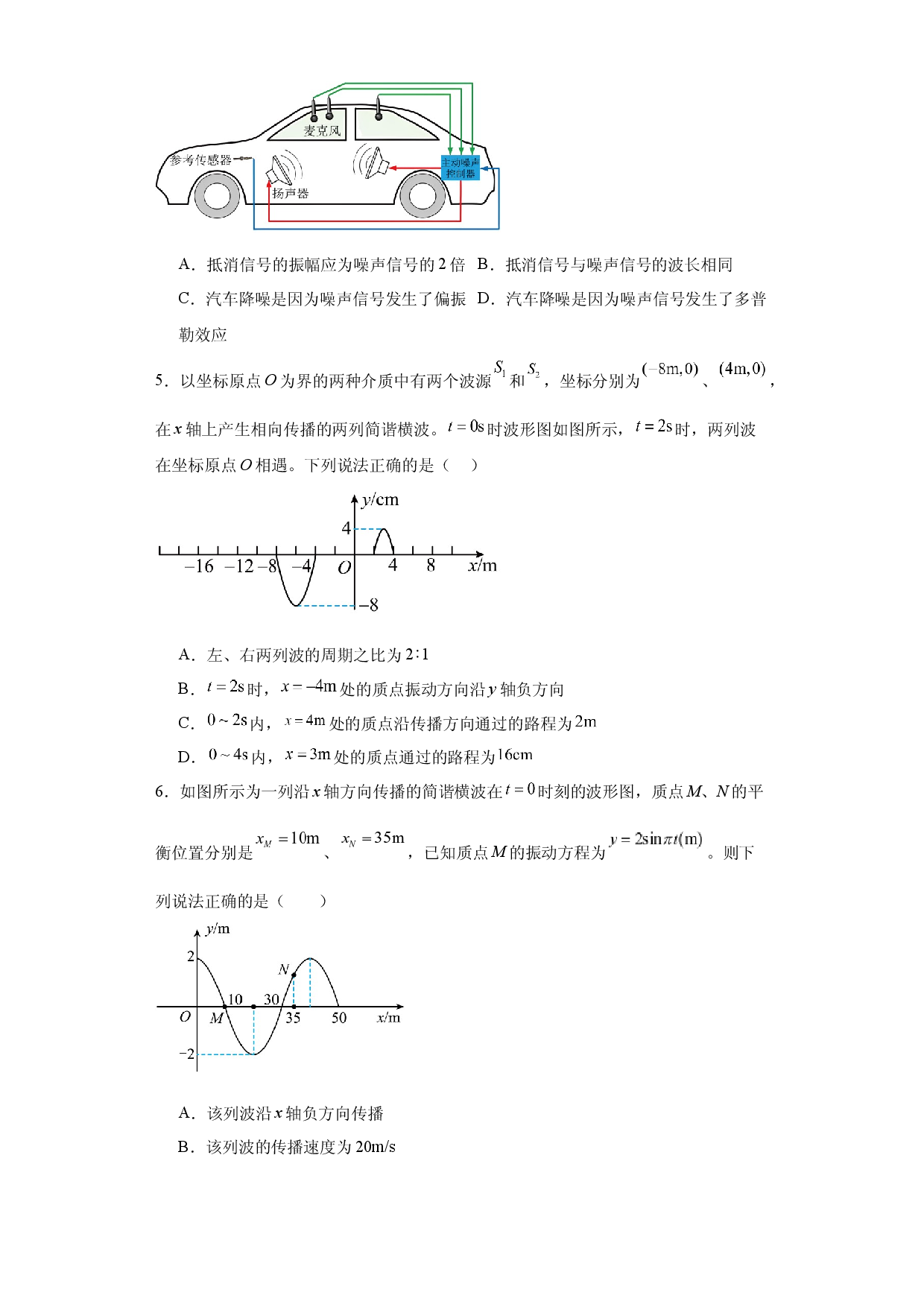 2024年高考物理小专题精选题特训：机械振动与机械波.docx 第2页
