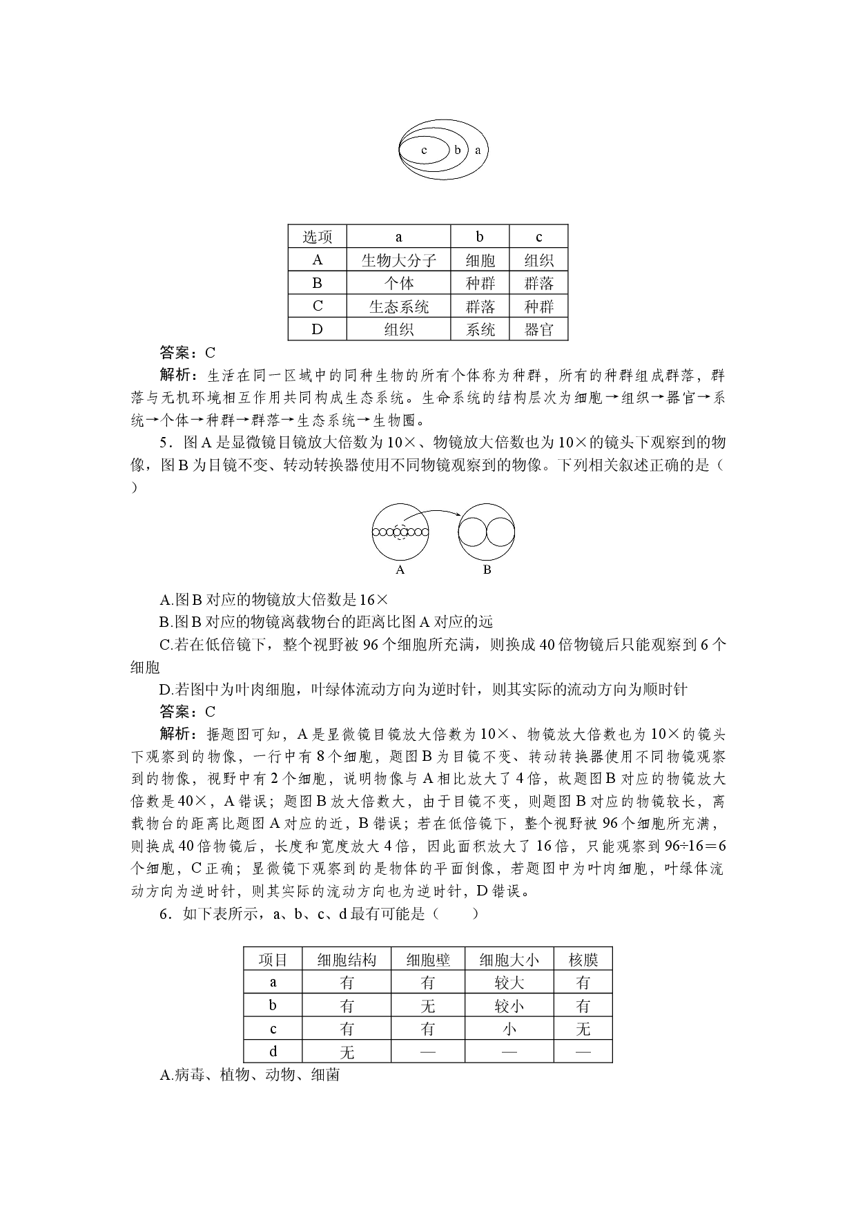 高一生物必修一第1、2章检测卷.docx 第2页