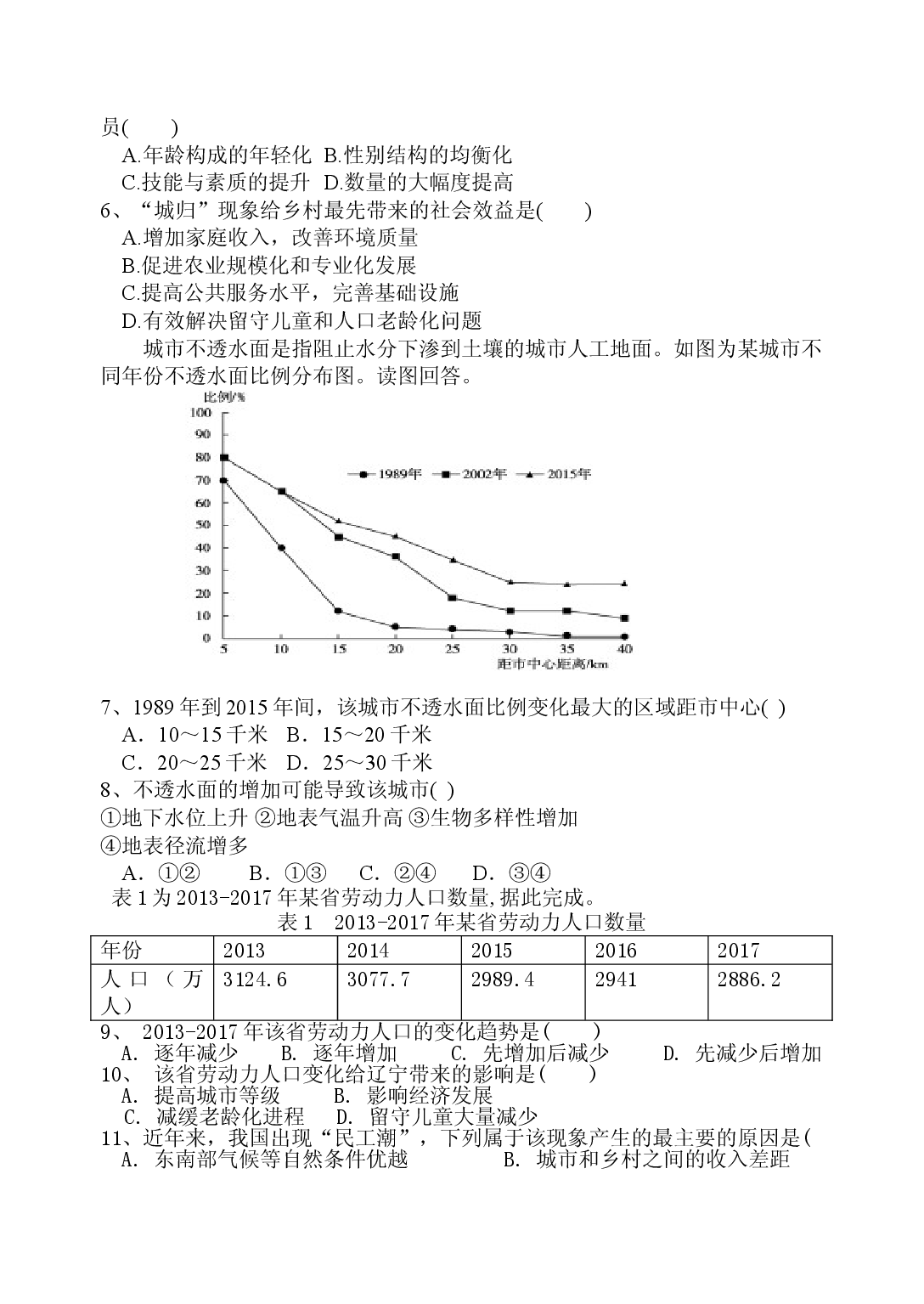 安徽定远县育才学校2023-2024学年度第二学期第一次月考高一地理.doc 第2页