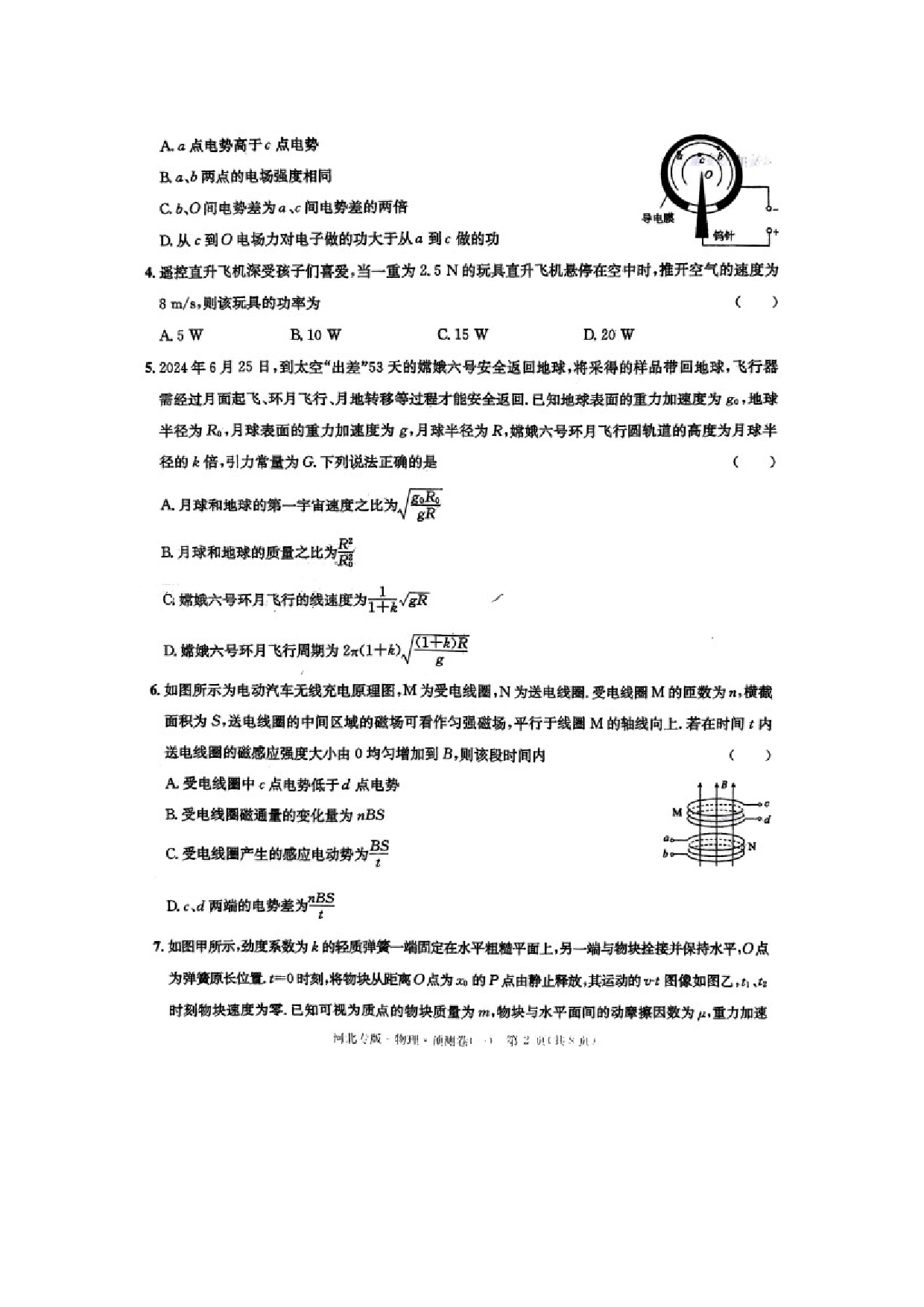 物理试卷河北2025届高考预测卷（一）（图片版）.docx 第2页