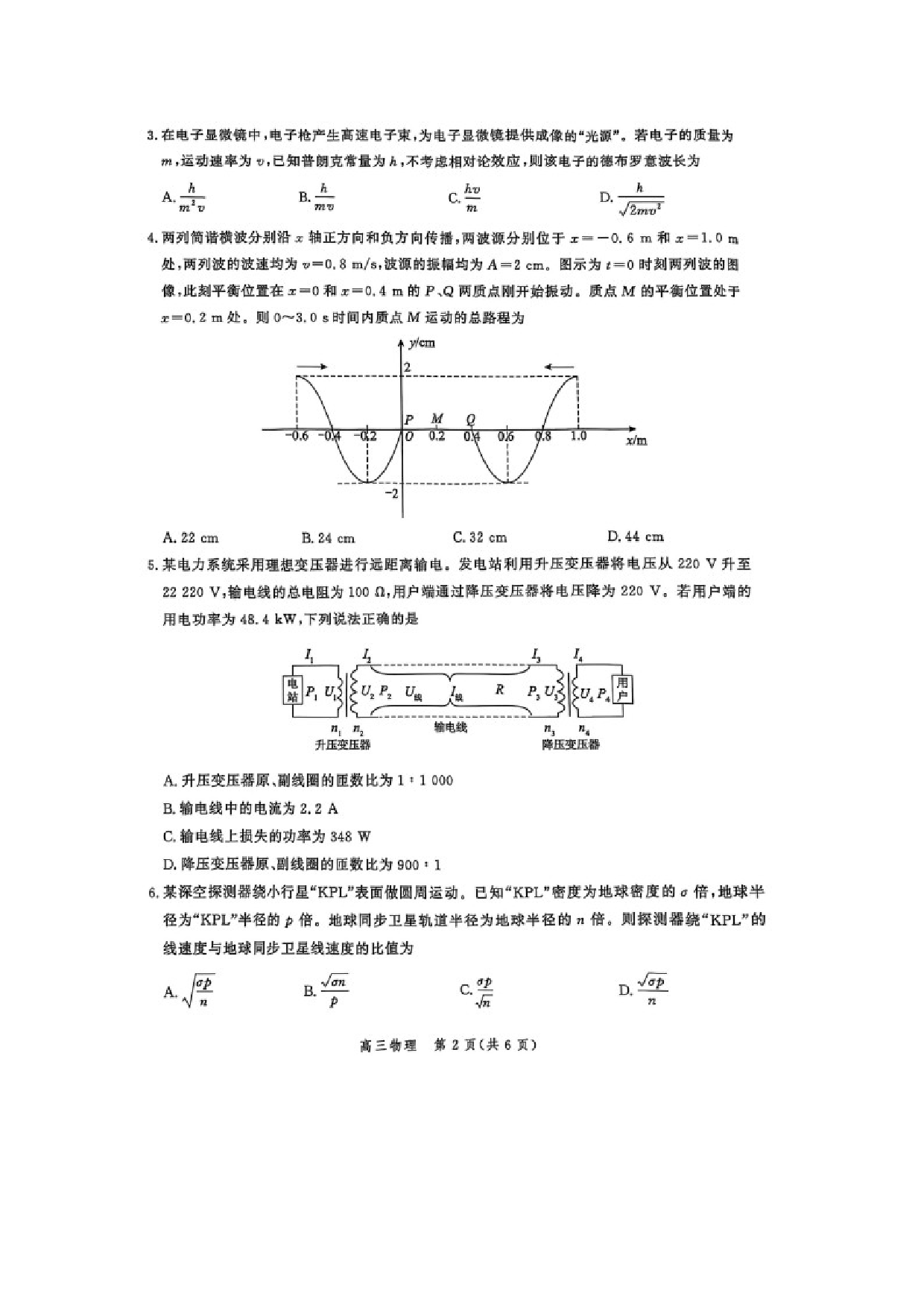 物理试卷河北沧州市肃宁县沧衡联考2024-2025学年高三下学期5月月考试题（图片版）.docx 第2页