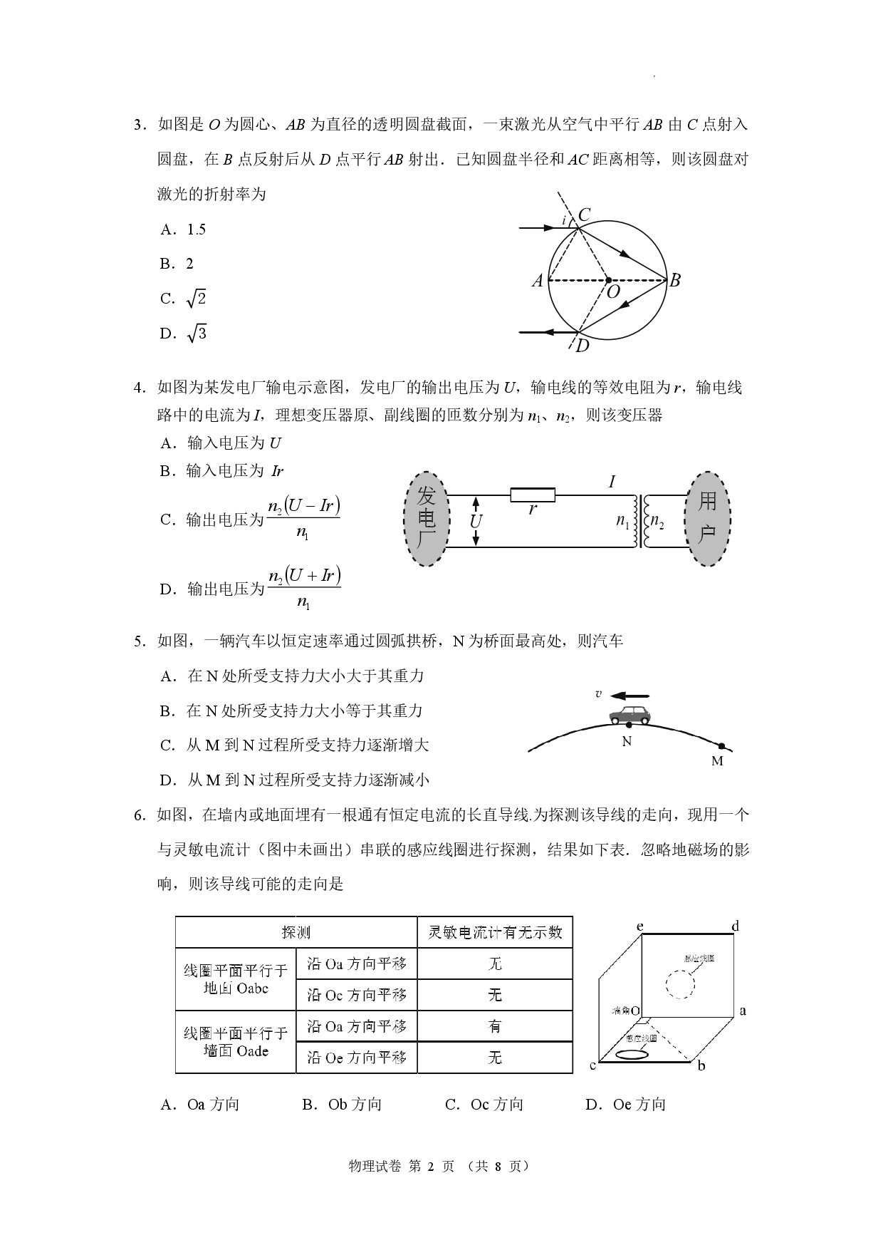 广东广州市2024届高三下学期二模试题 物理(含参考答案).pdf 第2页