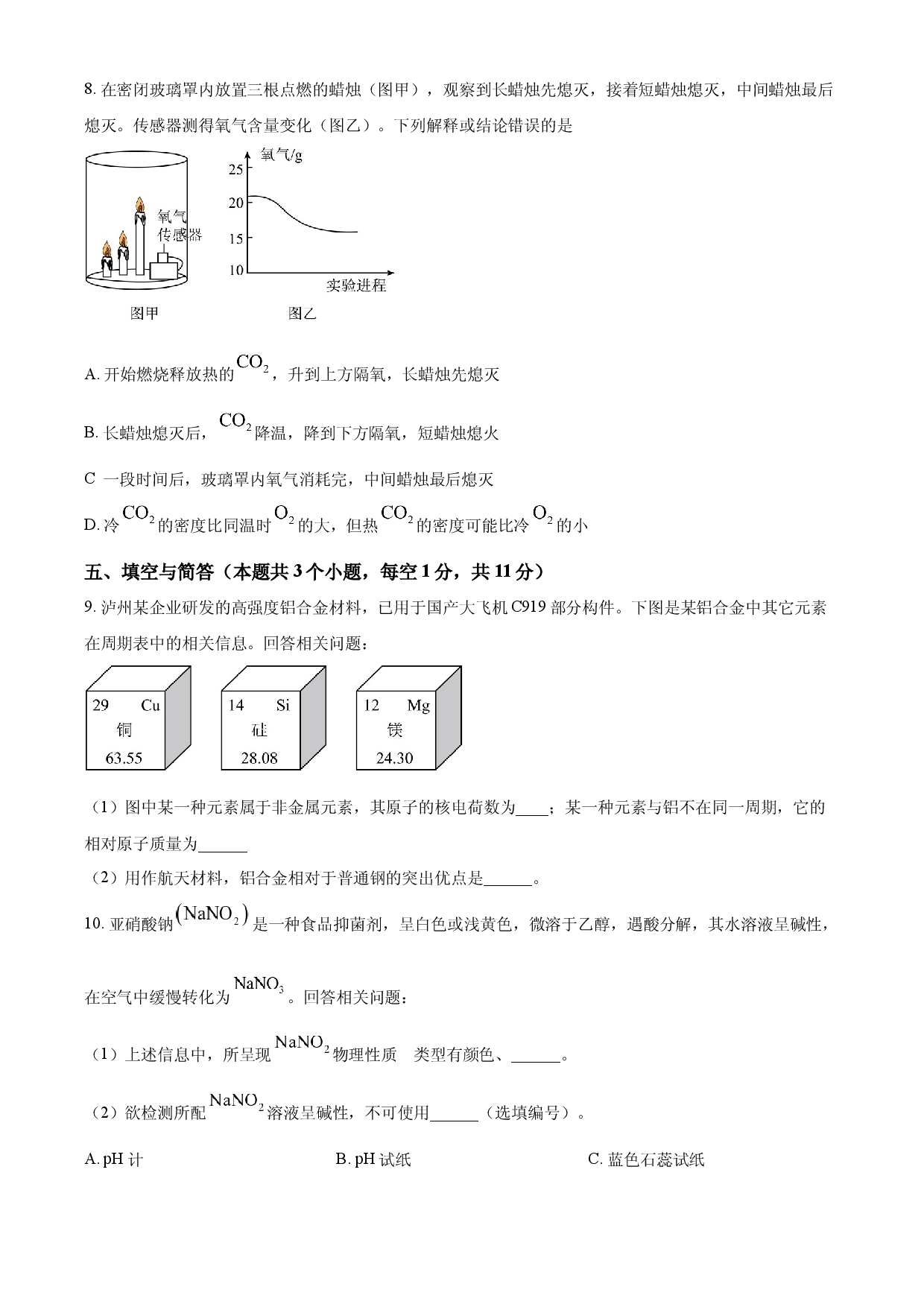 2025年四川省泸州市中考化学真题.docx 第2页